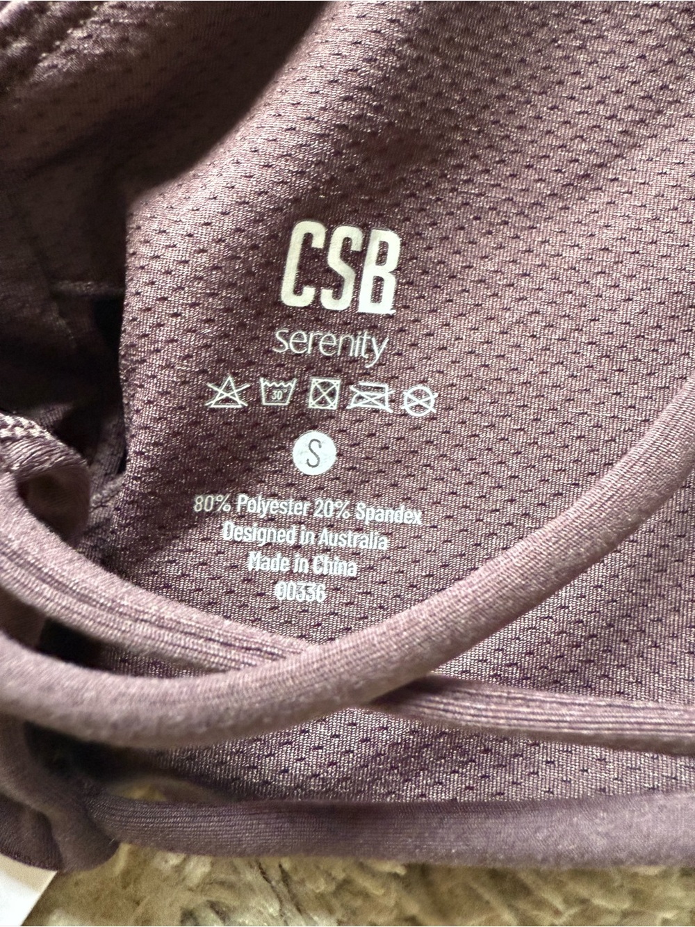 Serenity Lexi crop bra csb brown espresso new size small - Picture 4 of 5